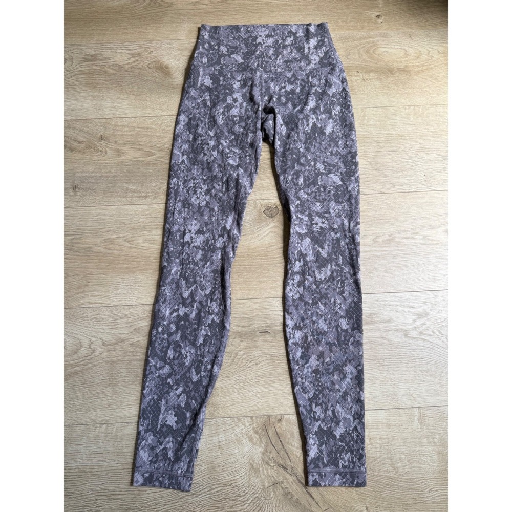 EUC lululemon Align High-Rise legging Hideaway Camo Lunar Rock Multi print sz 4